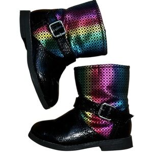 Okie Dokie Colorful Sequin Boots EUC 7